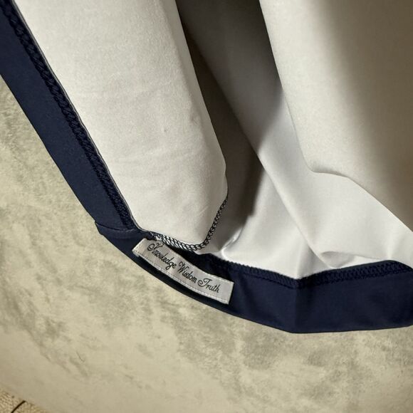 Robert Graham Martini Polo Shirt Medium Men Navy Blue Short Sleeve Golf Stretch - Picture 9 of 10